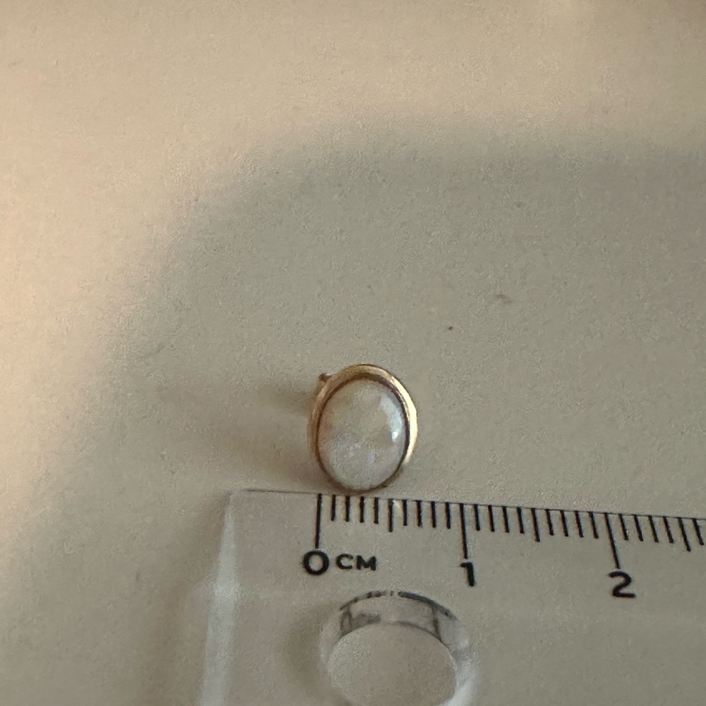 Elegant Vintage Oval Australian Solid Opal Stud E… - image 8